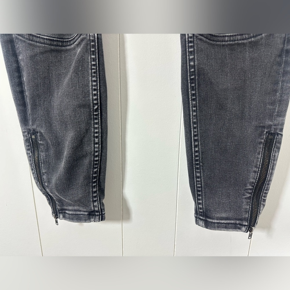 PILCRO & THE LETTERPRESS Sz 27 Jeans High-Rise Ankle Zip Denim Legging Pockets - Picture 4 of 15